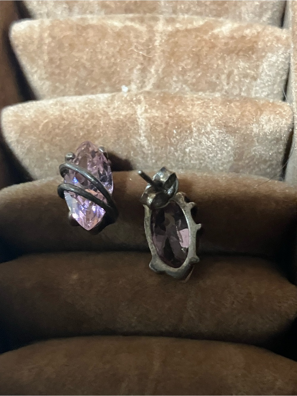 Lavender Marquise Crystal Stud Earrings - Unbranded